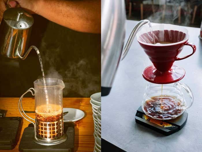 پور اور (pour over) و فرنچ پرس